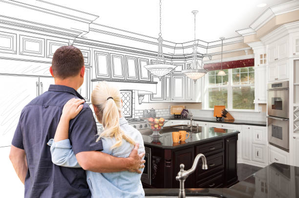 Custom kitchen cabinets installed in a Loretto home